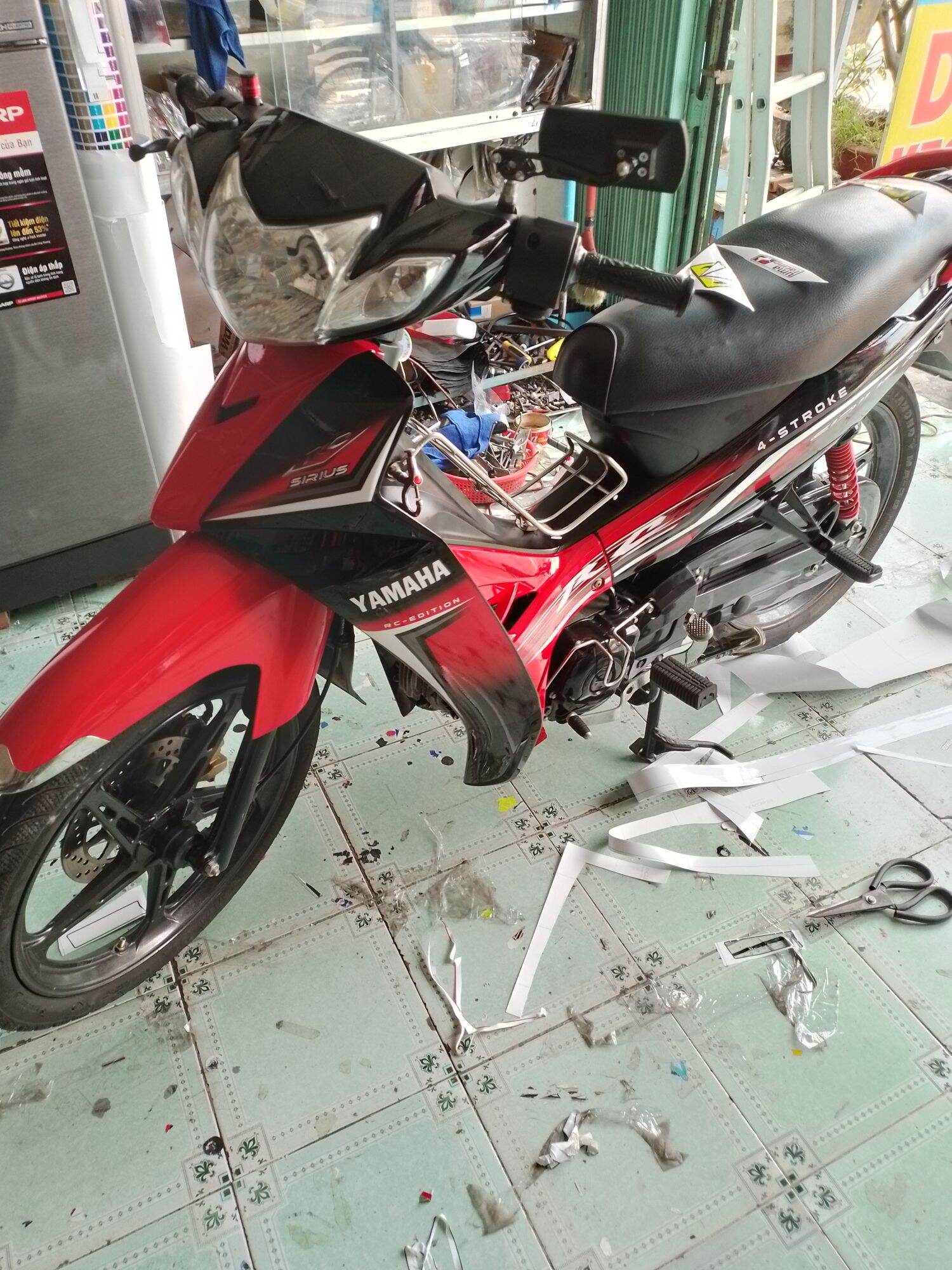 tem zin sirius RC đỏ đen  tem 3 lớp cao cấp