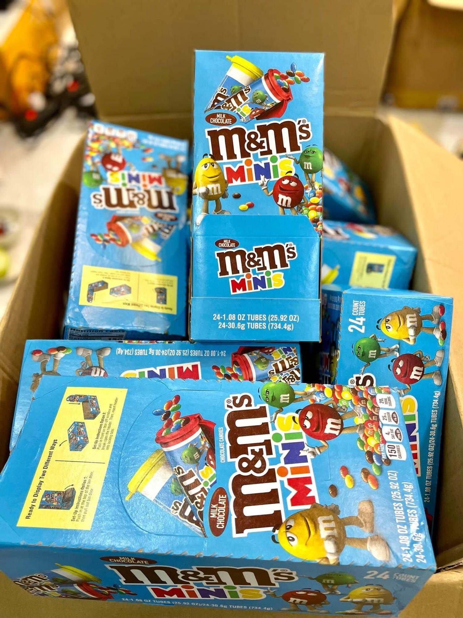Combo 2 ống Sô-cô-la M&M minis, sô-cô-la ống