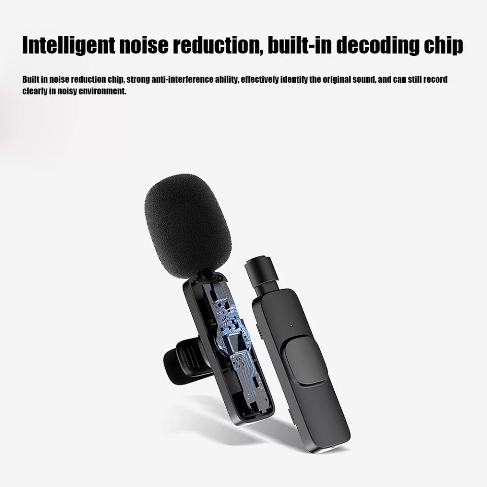 Mic cài áo không dây cho cho điện thoại Android Iphone (loại 1 mic) giúp quay phim thu âm live stream siêu rõ nét