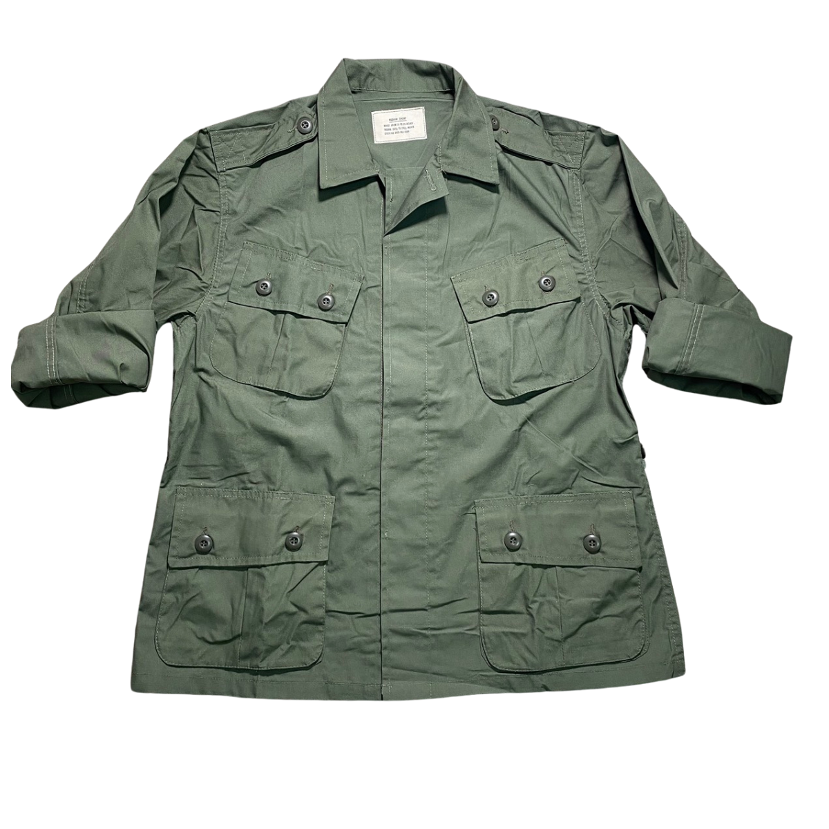 Áo túi chéo cúc lồi chất vải poplin OG 107 - có cầu vai đai sườn