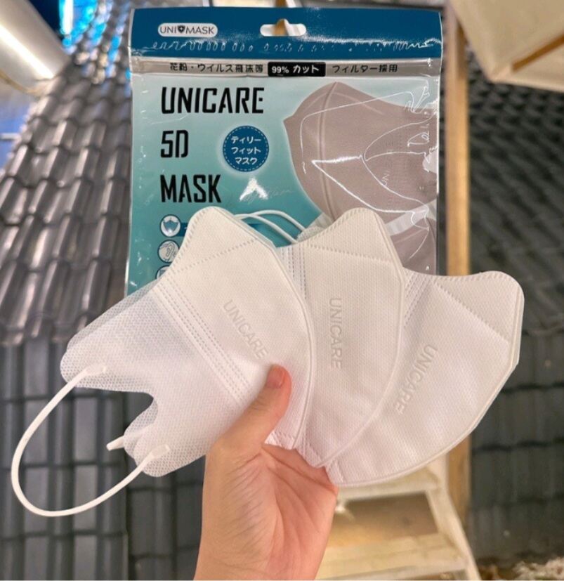 Thùng 100 chiếc Khẩu Trang 5D Mask Unimask 5D Mask UNICARE cao cấp | Lazada.vn