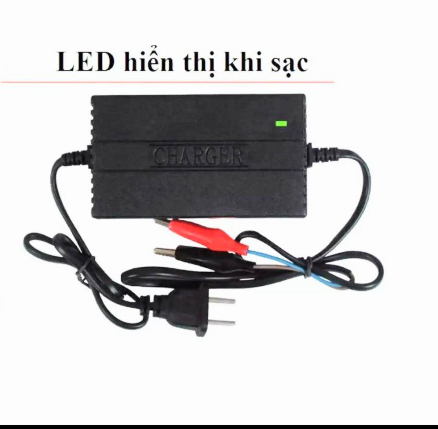 Bộ sạc bình ắc quy 12v xe máy tự động ngắt sạc khi đầy bình