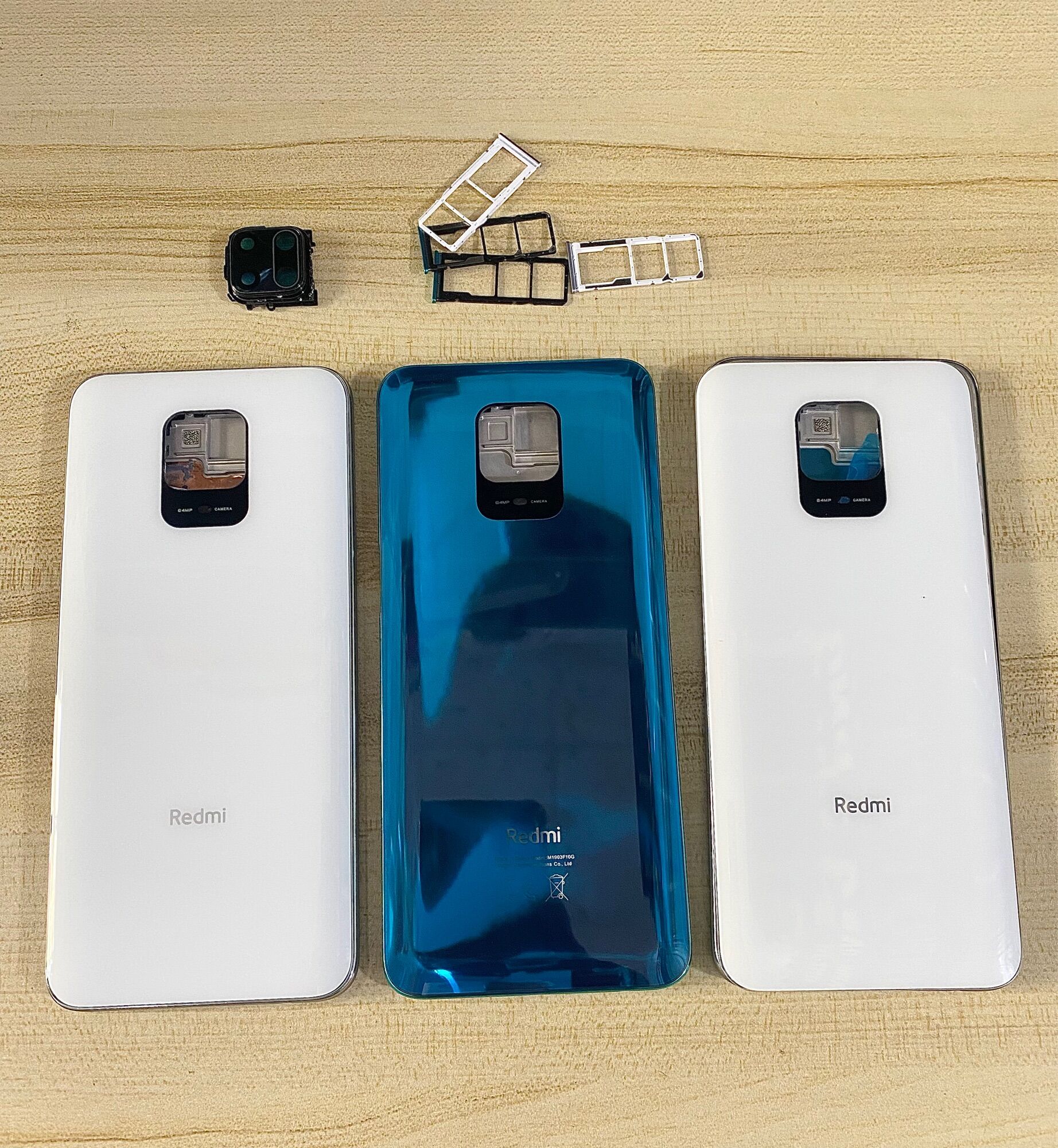 Bộ vỏ sườn + kính camera + khay sim redmi note 9s zin hàng cao cấp
