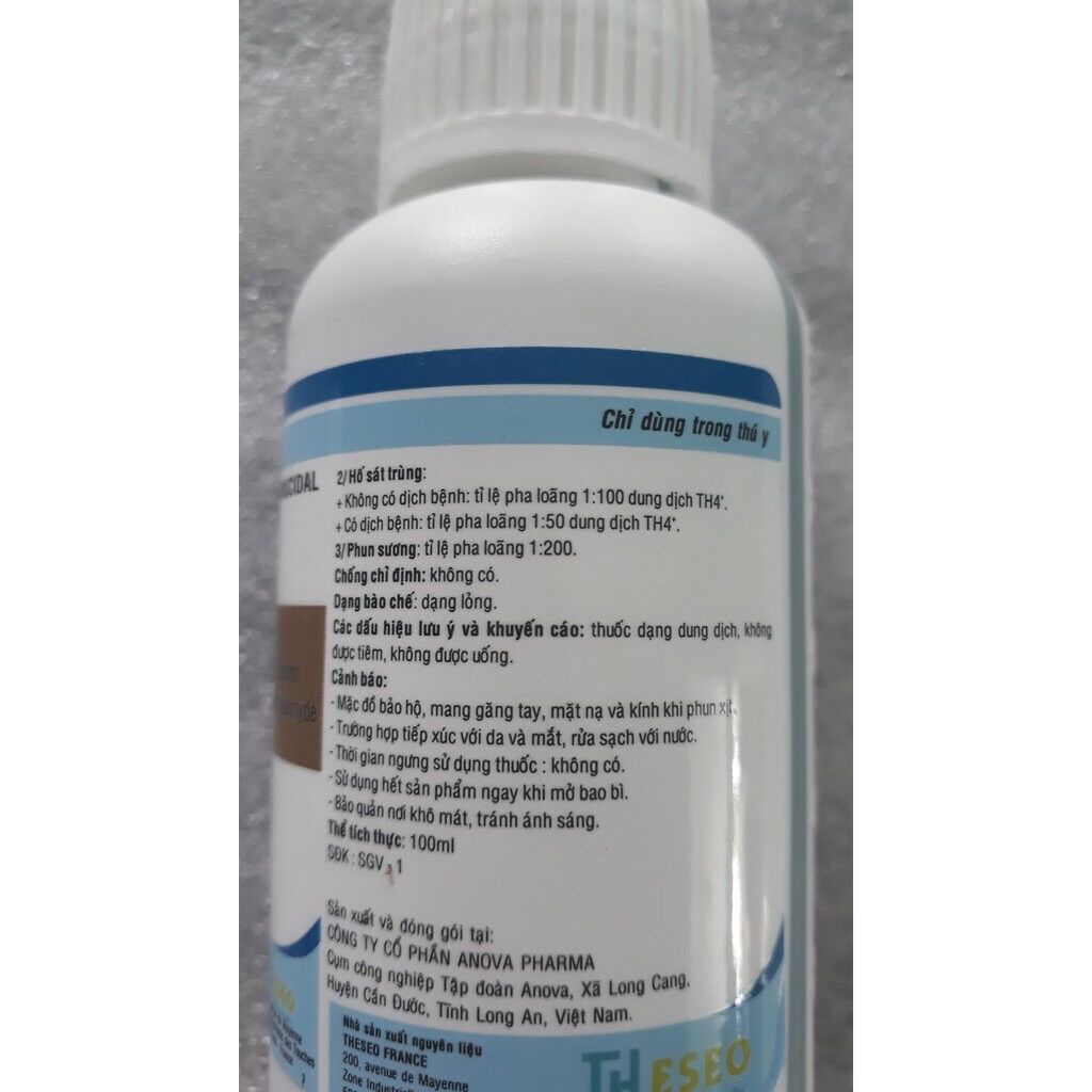 THHUỐC SÁT TRÙNG CHUỒNG TRẠI TH4 100ML TH 4