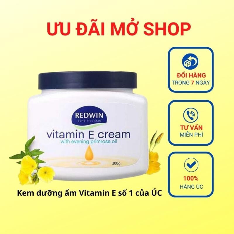 Kem dưỡng Redwin Vitamin E Cream 300g Úc chính hãng nhập khẩu