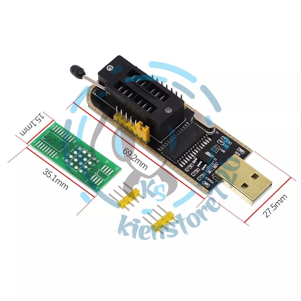 Bộ mạch nạp rom CH341B (MẠCH + KẸP) full soft .kienstore358