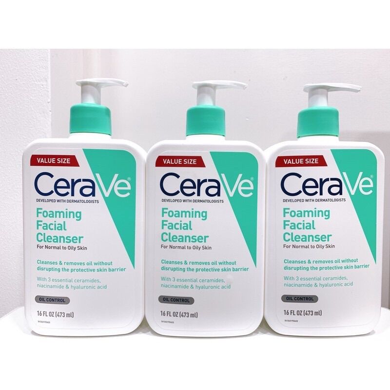 Sữa rửa mặt cerave cho da dầu và da khô 236ml bản Pháp