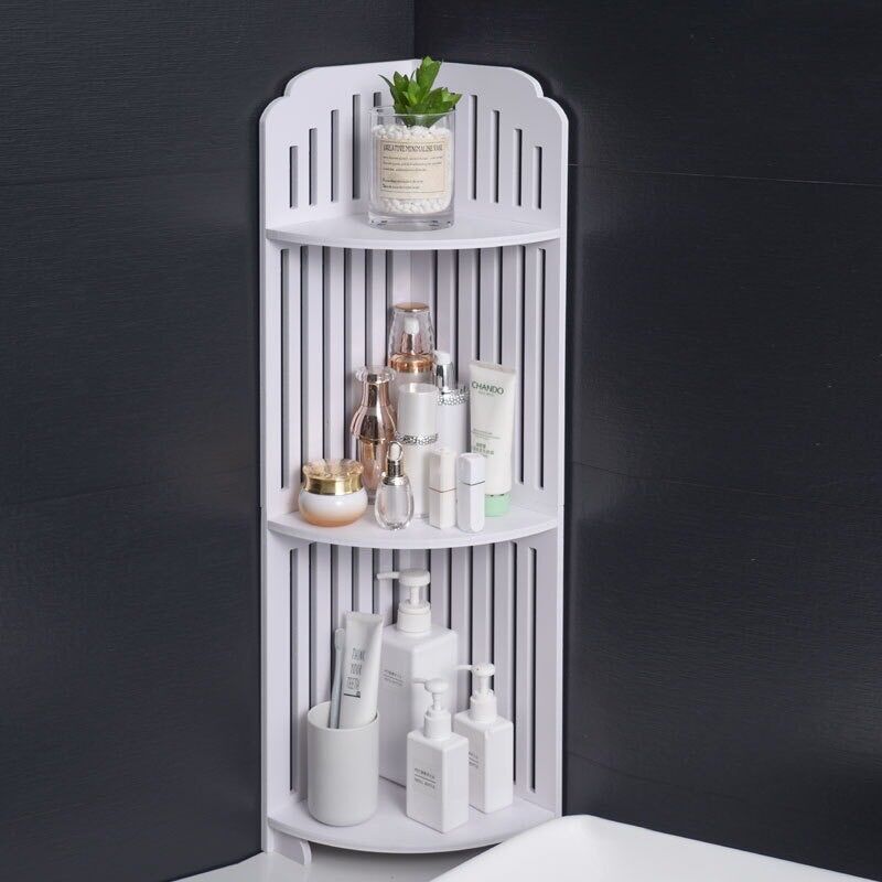 Kệ góc nhà tắm chống nước 3 tầng kẻ sọc ig121