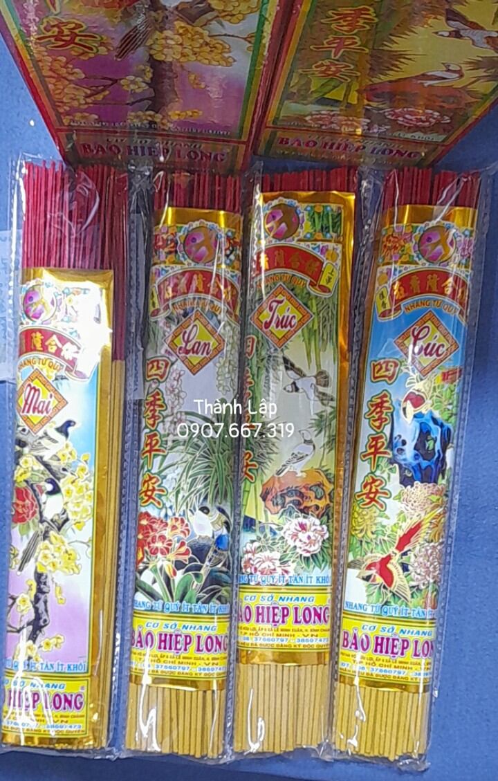 nhang tứ quý hộp (4 mùa Mai Lan Cúc Trúc)