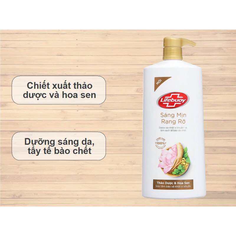 Sữa tắm Lifebuoy Detox Matcha Khổ Qua, Muối hồng và Than Hoạt Tính Bạc Hà 800g