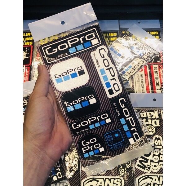 Tem Logo Sticker Phản Quang 3M Thương Hiệu Gopro Chống Thấm Nước