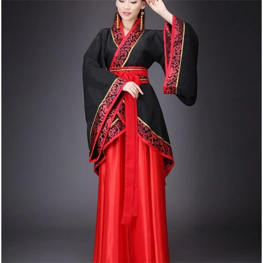 Phong Cách Cổ Xưa Tay Áo Dài Hanfu Dress Chắp Vá Váy Biểu Diễn Truyền Thống Trung Quốc Váy Sườn Xám Tang Suit Dành Cho Nữ