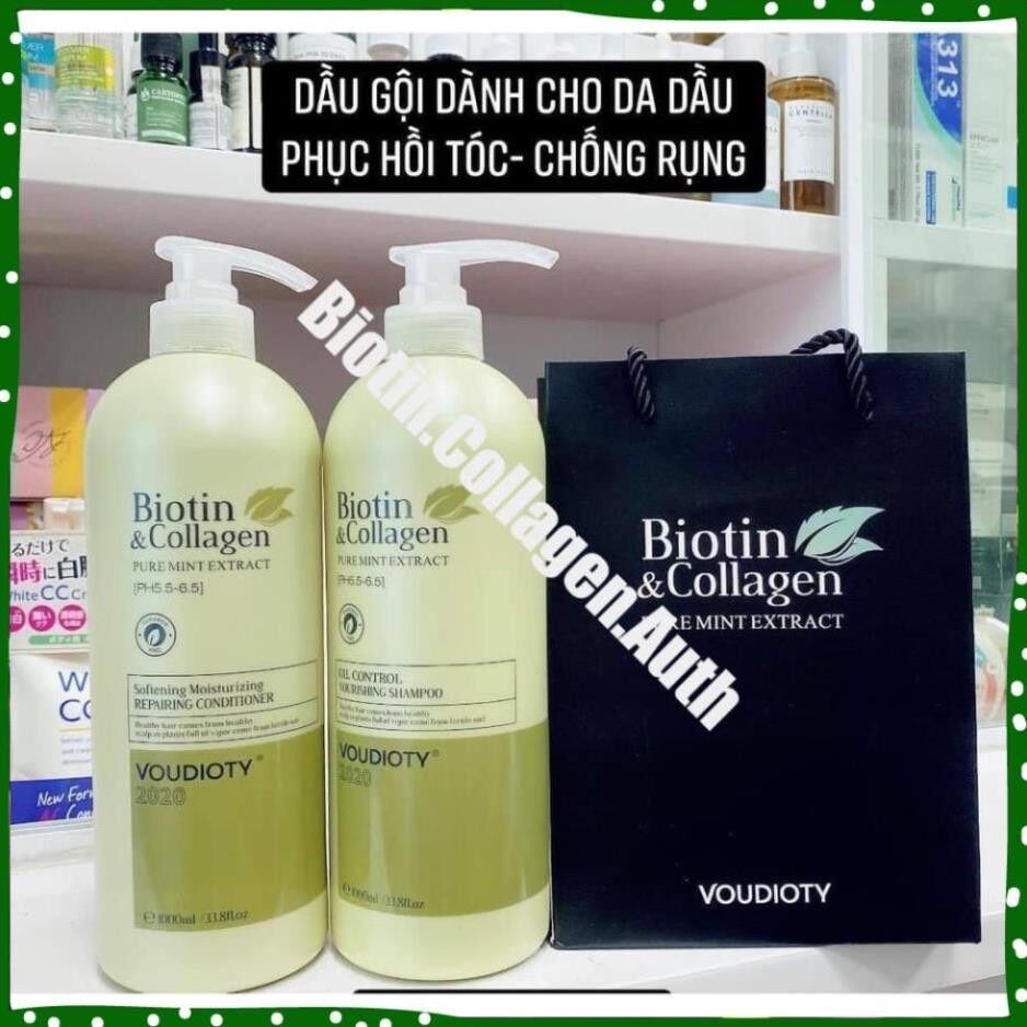 Dầu Gội Xả Biotin Collagen Xanh Lá ( Hàng Chính Hãng )