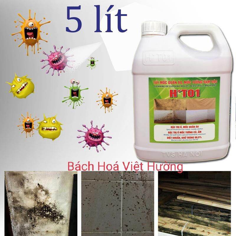Chất tẩy mốc đậm đặc HT01 5 lít, tẩy mốc tường, tẩy mốc quần áo hiệu quả ngay lần đầu sử dụng