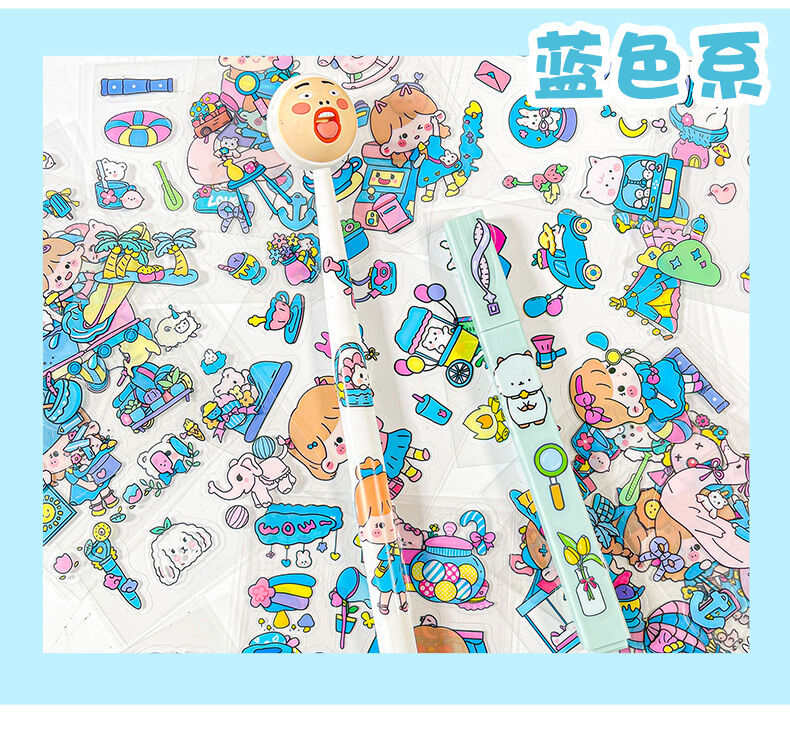 Set 100 tấm hình dán sticker pet chống thấm nước