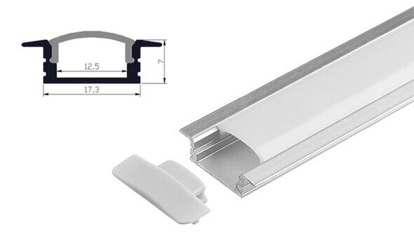 Thanh nhôm định hình gắn led dán led thanh 12v, máng nhôm định hình gắn nổi âm góc