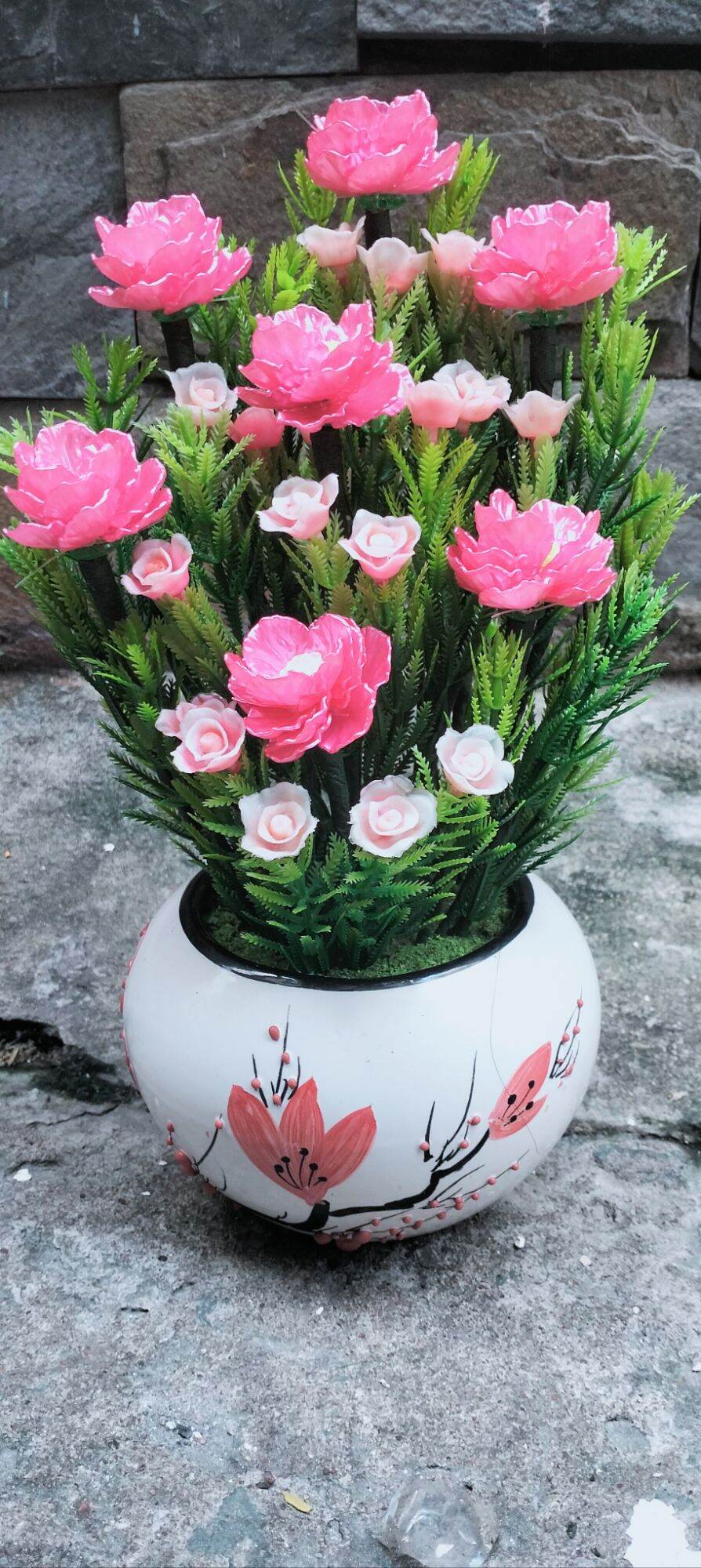 Chậu hoa hồng pha lê size 27cm