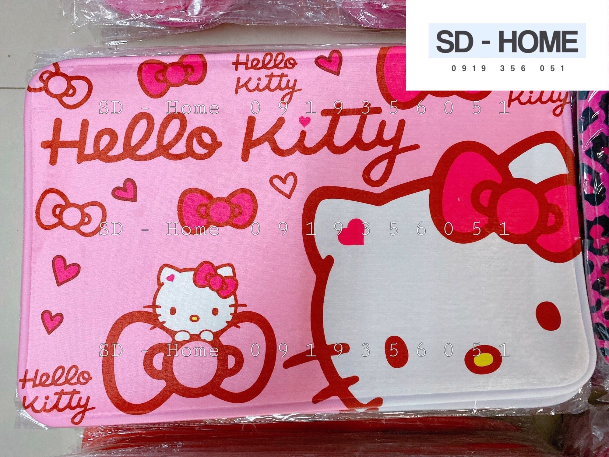Thảm Dậm Chân Kitty Vuông siêu xinh