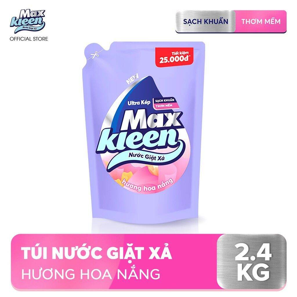 nước giặt Maxkleen túi 2kg2-2kg4 đủ mùi