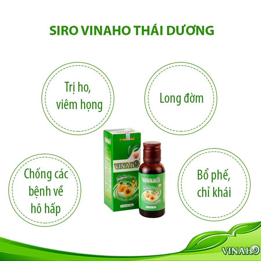 Siro Vinaho Thái Dương 100ml - hiệu quả ho gió , ho khan , ho có đàm