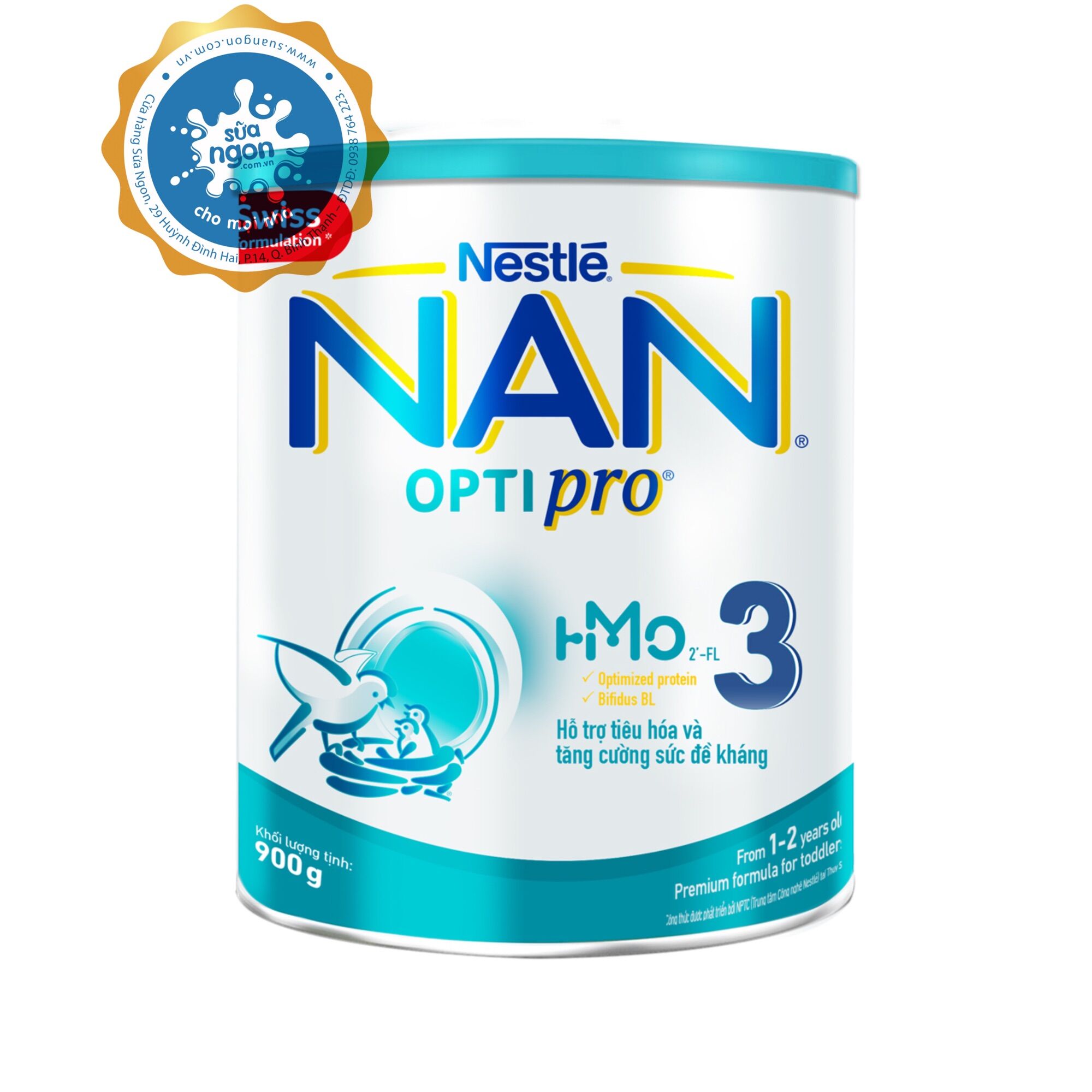 Sữa bột NAN Optipro PLUS HMO 3 (900g) (Lon)