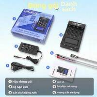 Liitokala | Bộ Sạc Pin 4 Khe LiitoKala Màn Hình LCD Sạc Nhanh Cho 18650 21700 26650 Li-ion LiFePO4 NiMH AA AAA - Kiểm Tra Điện Trở Trong
