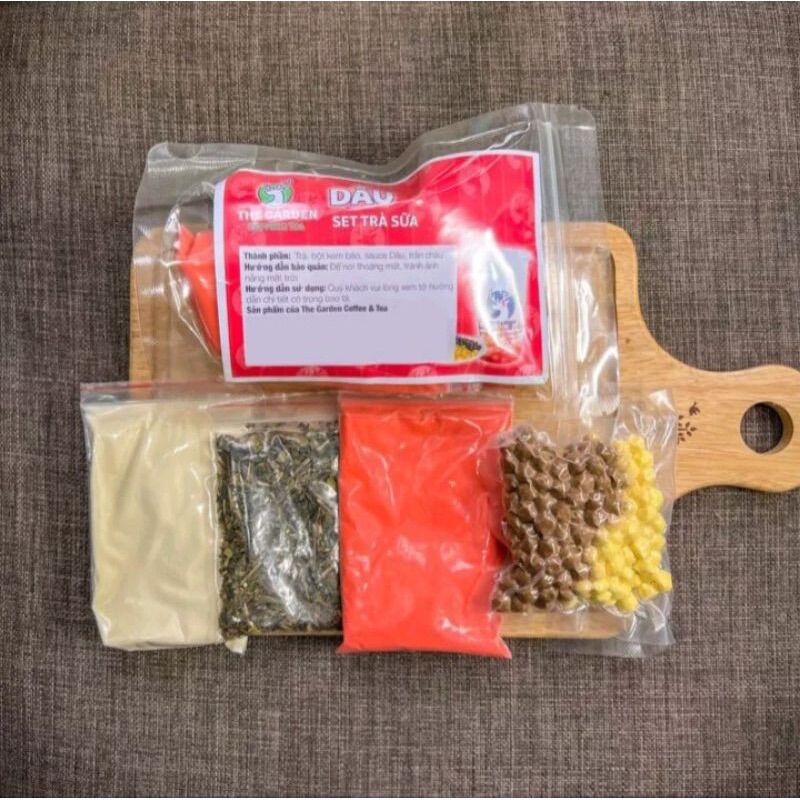 Sét trà sữa trân châu tự nấu 6-8 ly