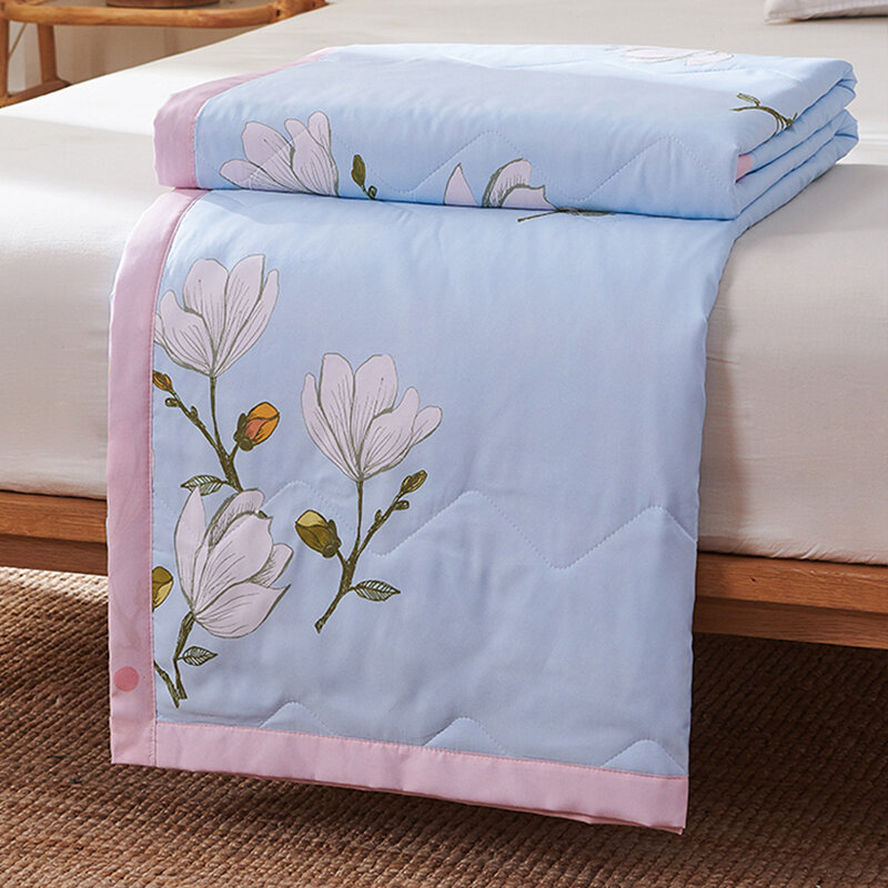 Nghệ an Summer Quilt Air Conditioner Quilt Machine Washable Cotton Polyester Fiber Filling Light Weight Double Size Student Dormitory Gift
