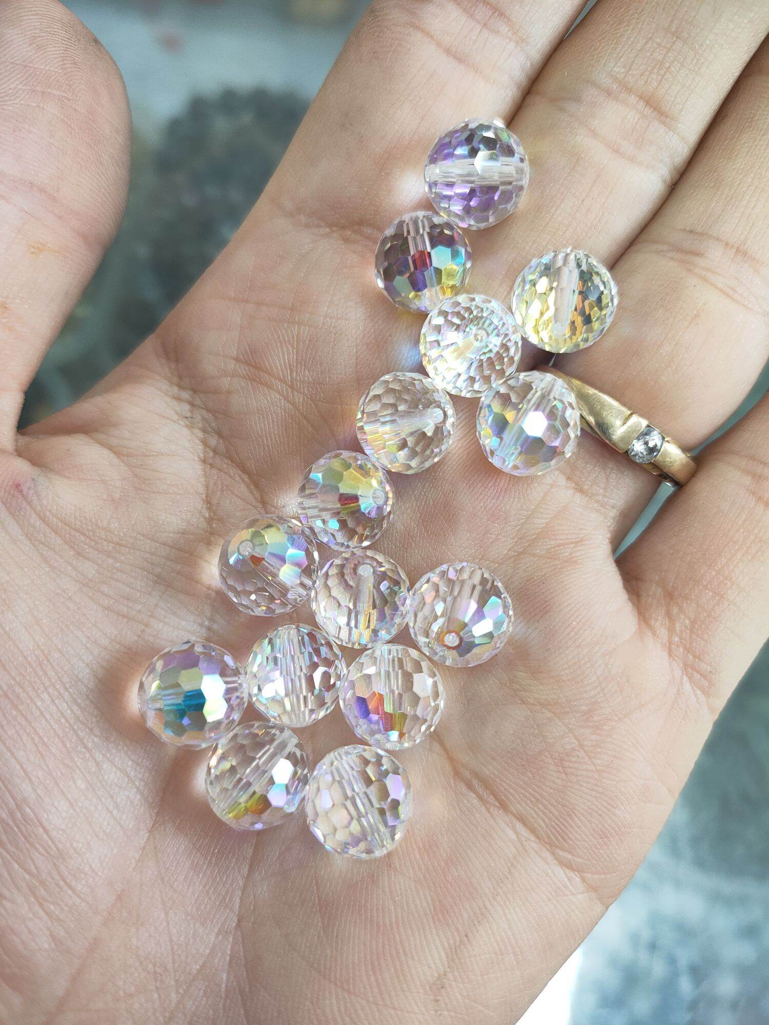 Gói 10 hạt pha Lê Swarovski hình cầu 10mm