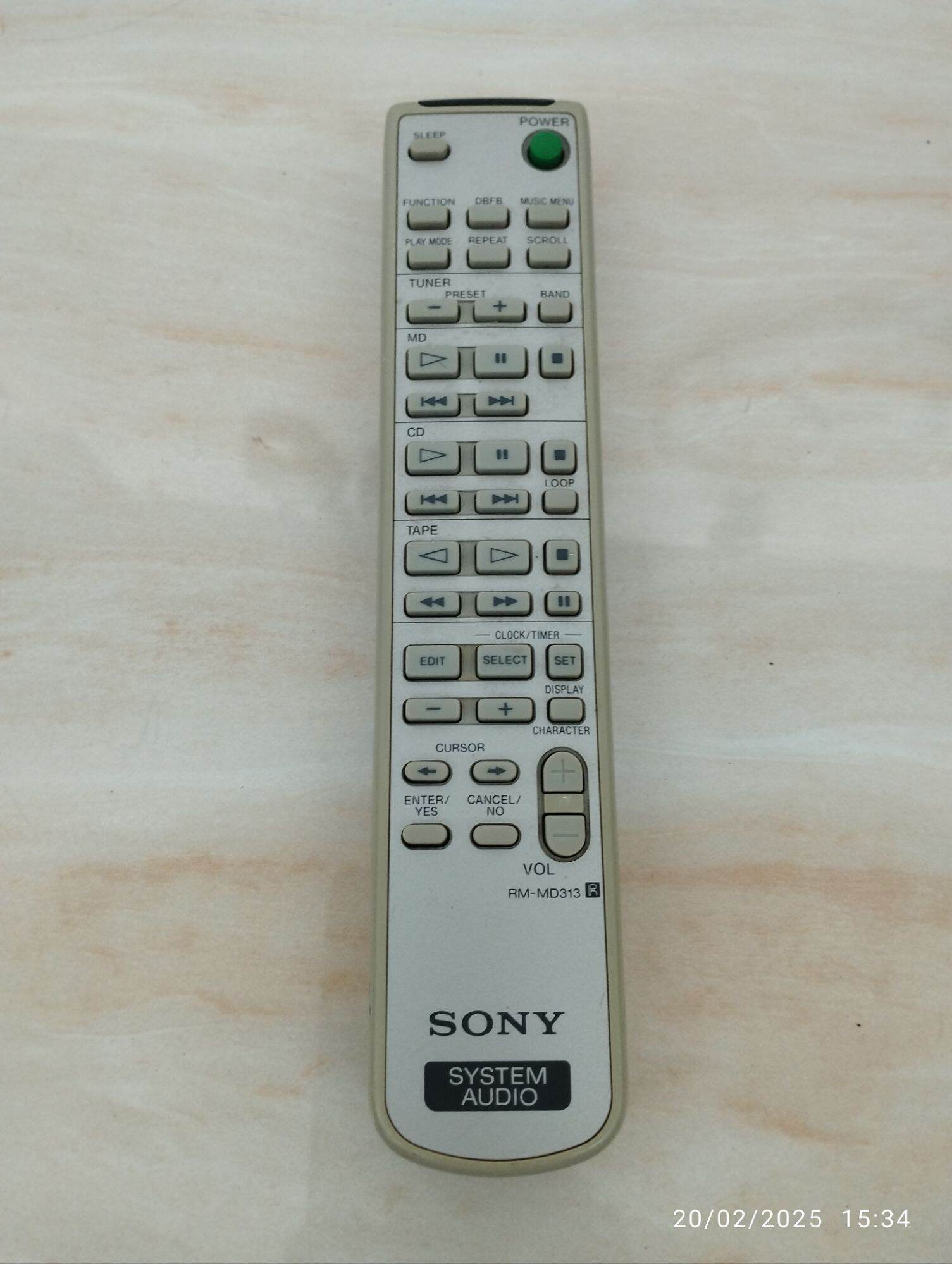 Điều khiển từ xa cho dàn âm thanh SONY RM-MD313, hàng si Nhật