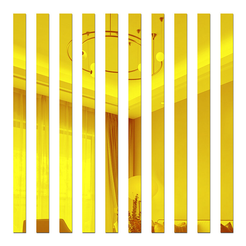Dải trang trí acrylic tự dính miếng dán tường mặt gương 3d thanh trang trí treo trần miếng dán khe hở đẹp dải viền nền ti vi