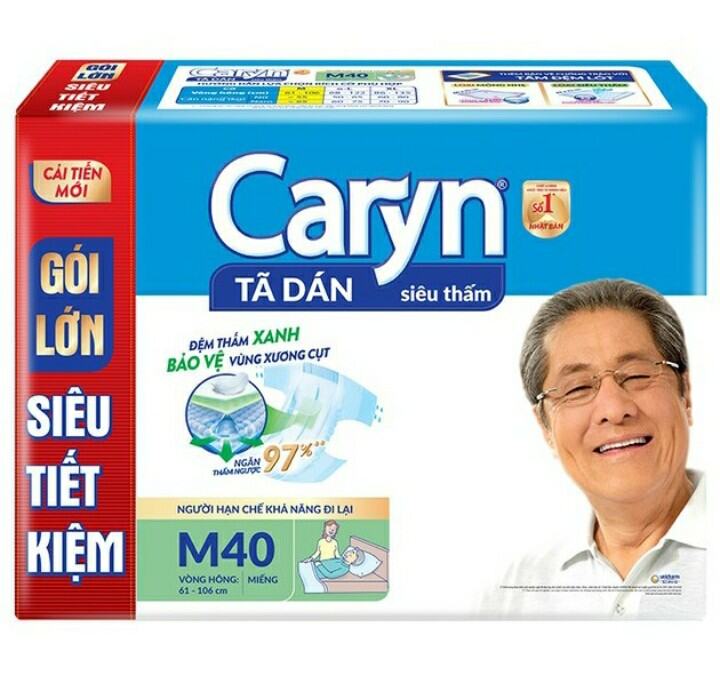 Bán lẻ 1 miếng tã dán Caryn size M/ML/XL cho mẹ đi sinh