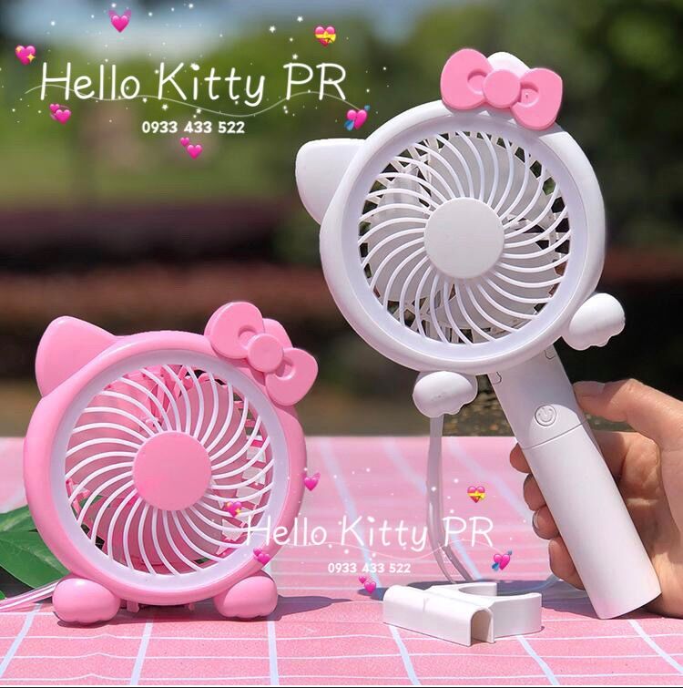 Quạt sạc tích điện mini Hello Kitty Doremon Doraemon