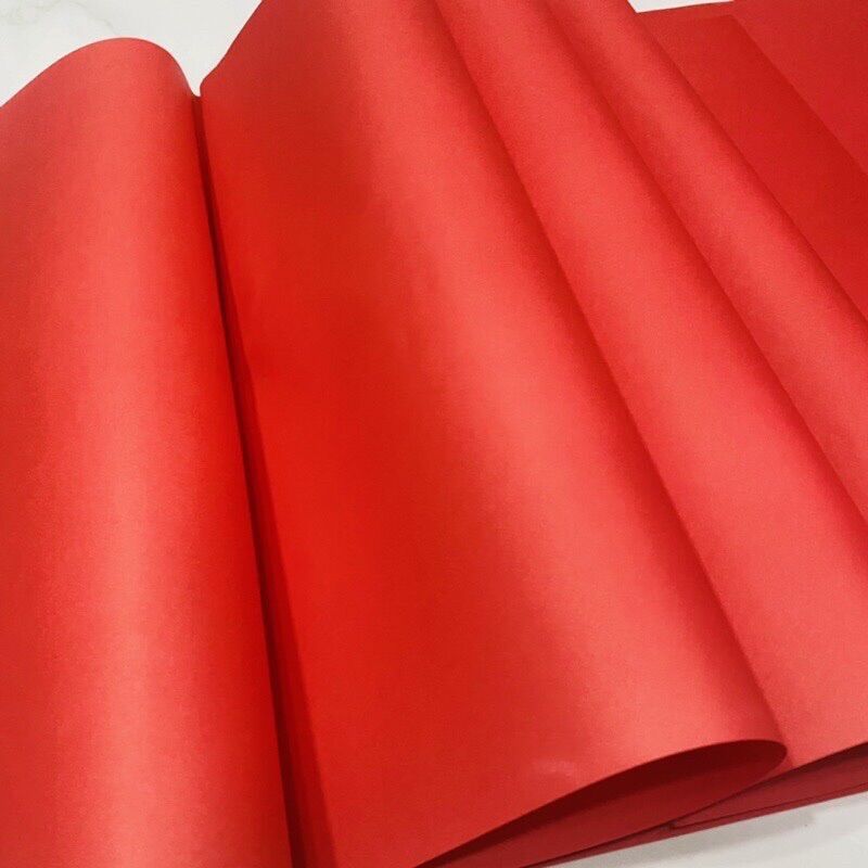 Giấy mỹ thuật đỏ làm hoa, gấp quạt, 1 tờ khổ 60x90cm