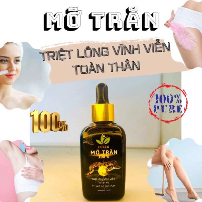 Mỡ trăn nguyên chất làm mờ nám, mờ rạn, làm giảm khả năng mọc lông