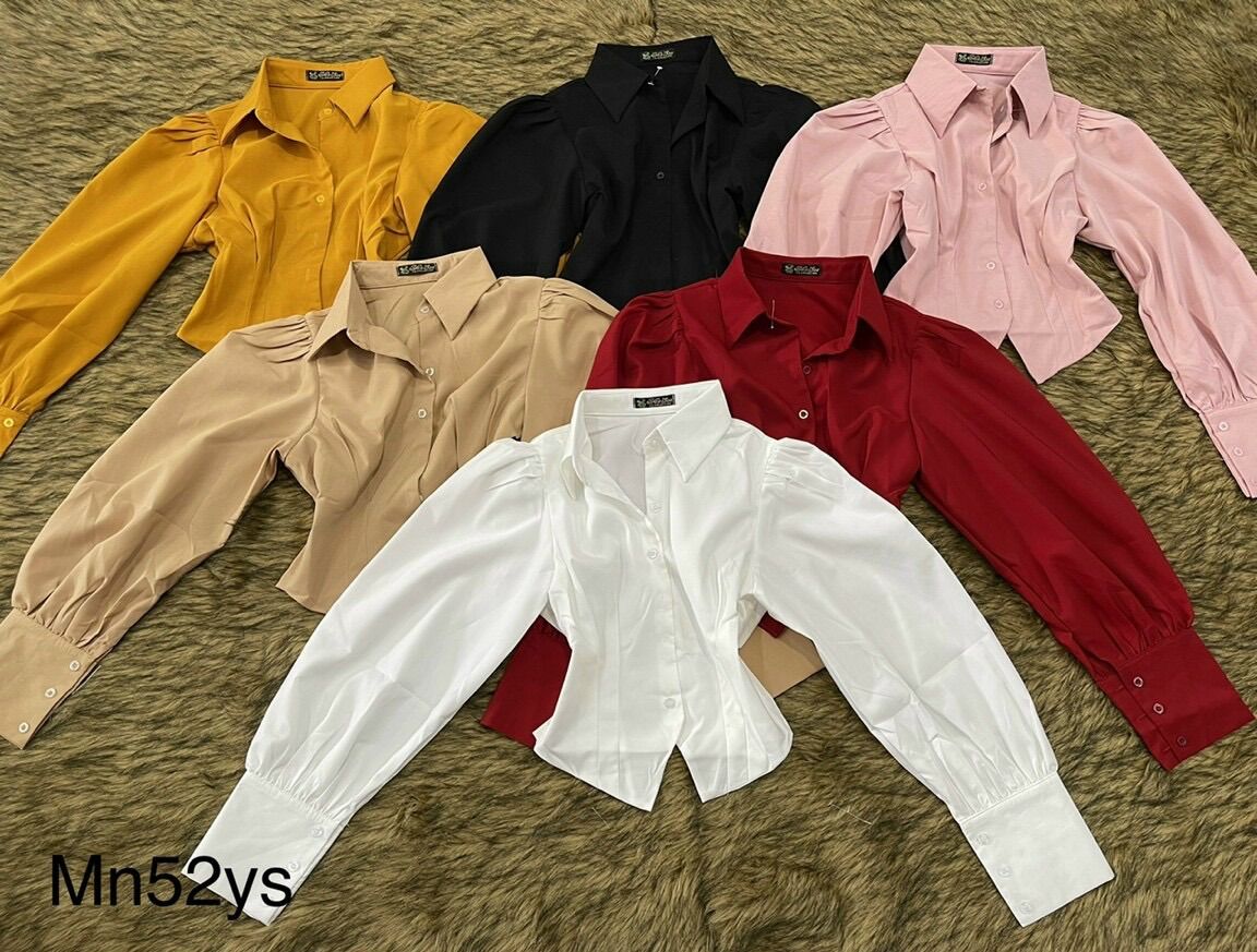 [ MÃ 52 ] ÁO SƠ MI VẠT CHÉO TAY DÀI ( ẢNH SHOP CHỤP )