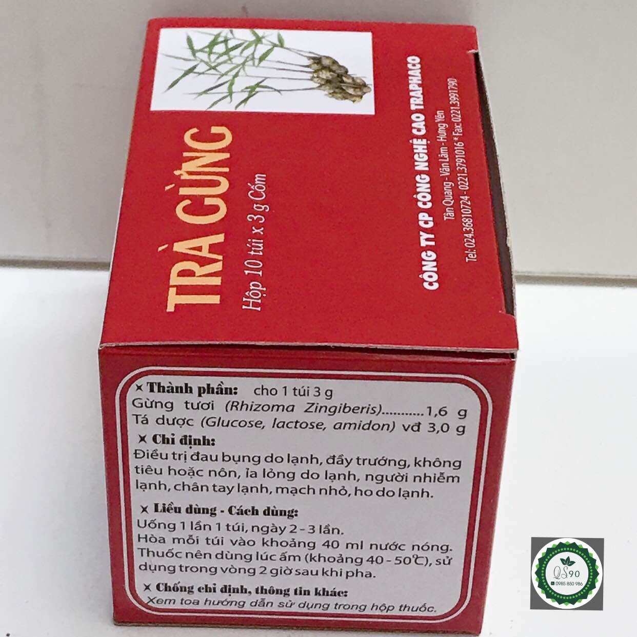 Trà gừng Traphaco 1 hộp 10 túi x 3g