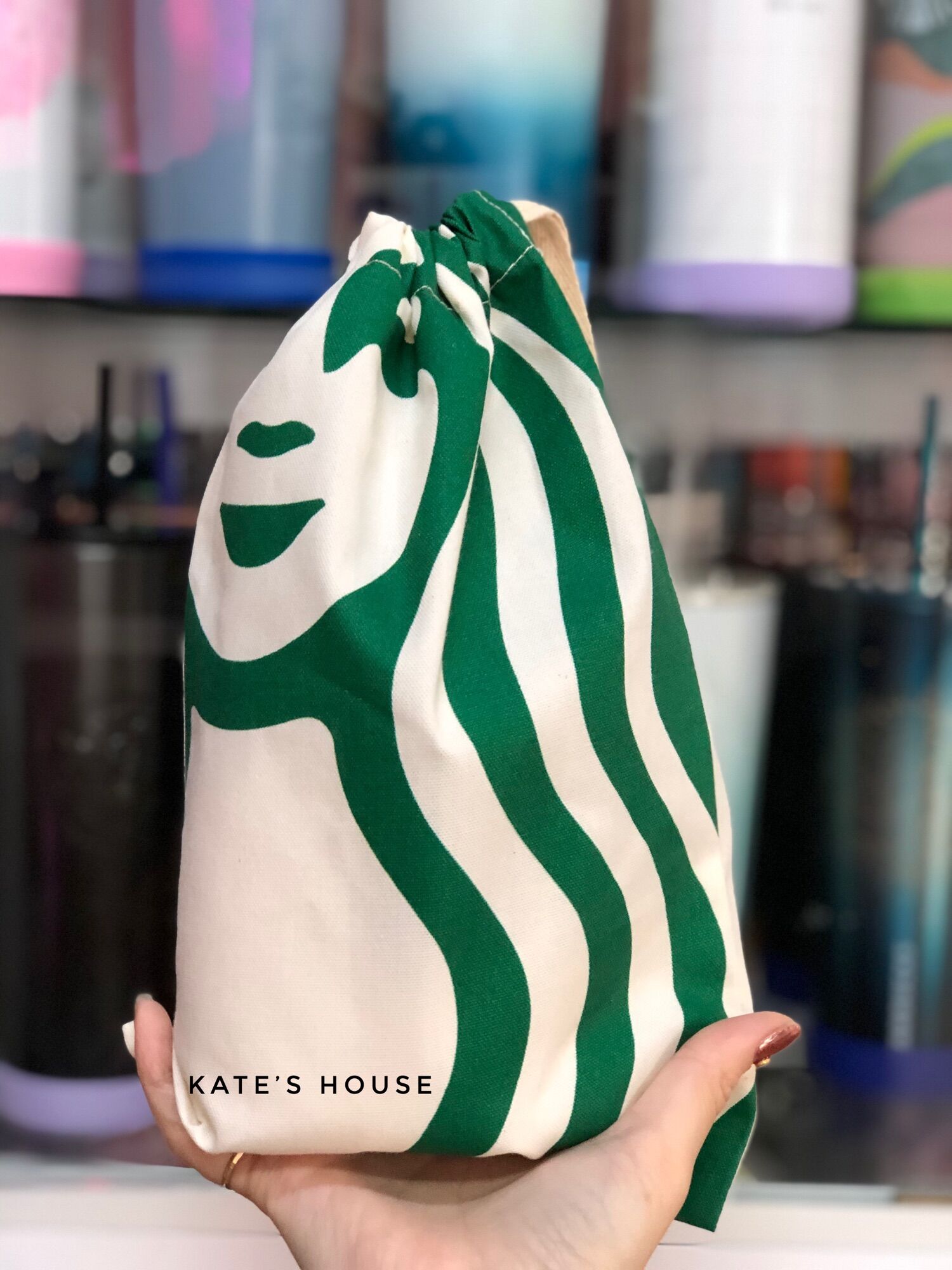 Túi rút chất liệu vải canvas Starbucks