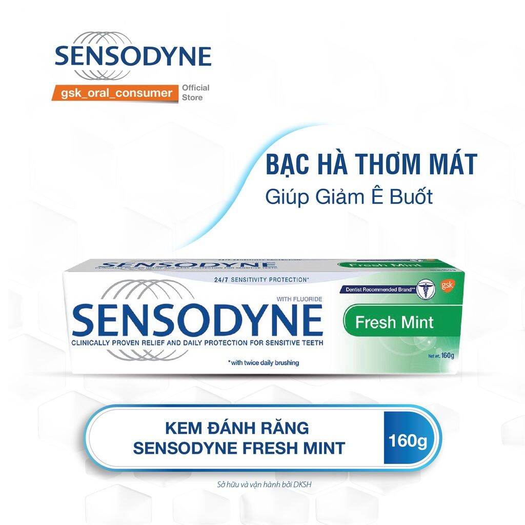 Kem Đánh răng sensodyne trắng răng giảm ê buốt
