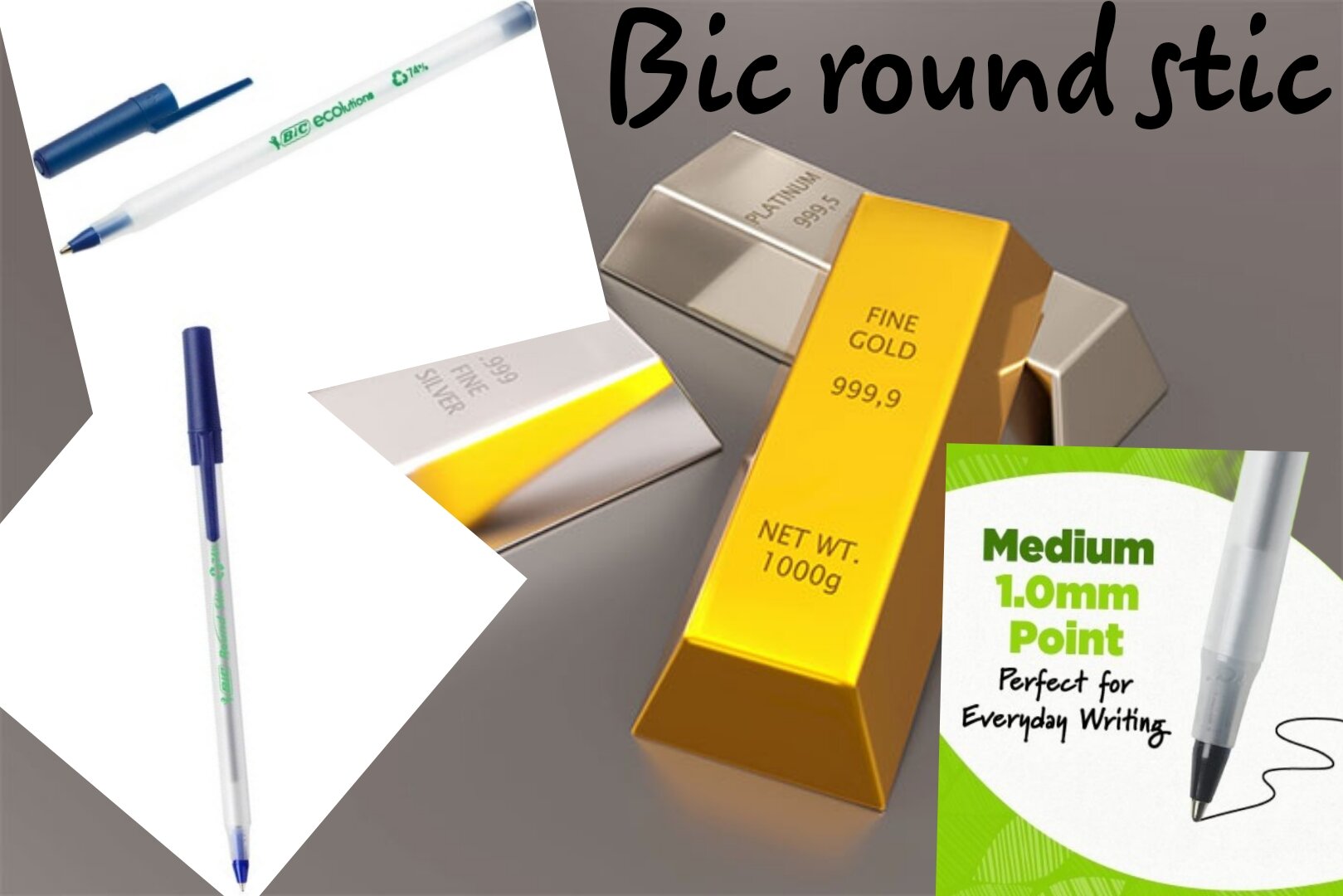 Bút bi Bic Round stic (Revolution/ U.S and Canada).