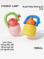 CHAKOLAB | Bình Nước Cách Nhiệt 1000mL Cho Phụ Nữ Có Ống Hút, Chống Rò Rỉ, Dễ Mang theo Dùng Du Lịch Ngoài Trời