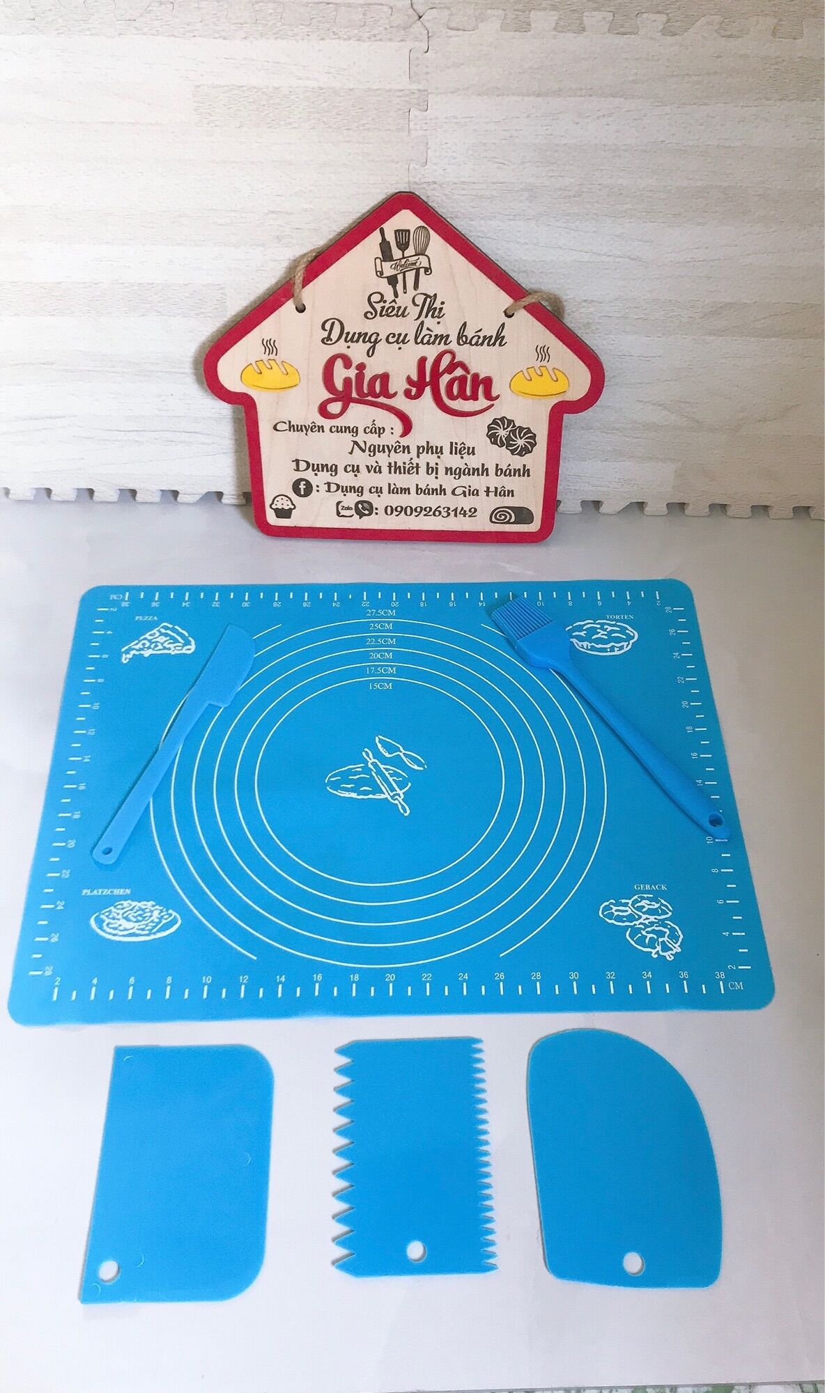 Thảm silicon nhồi bột 25x30cm