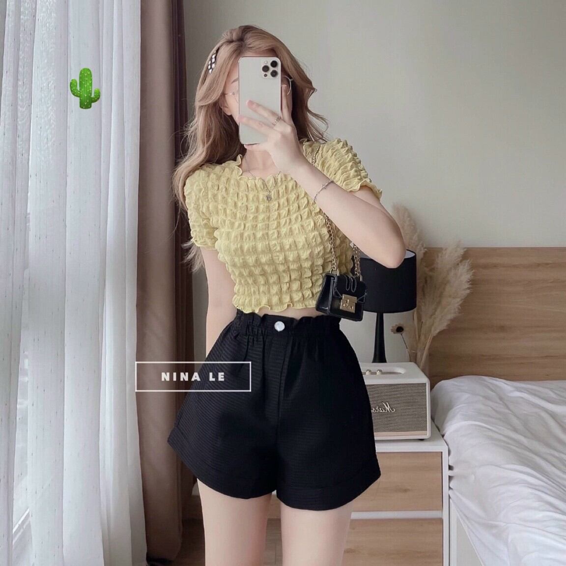 ÁO CROP TOP BÔNG XỐP KIỂU