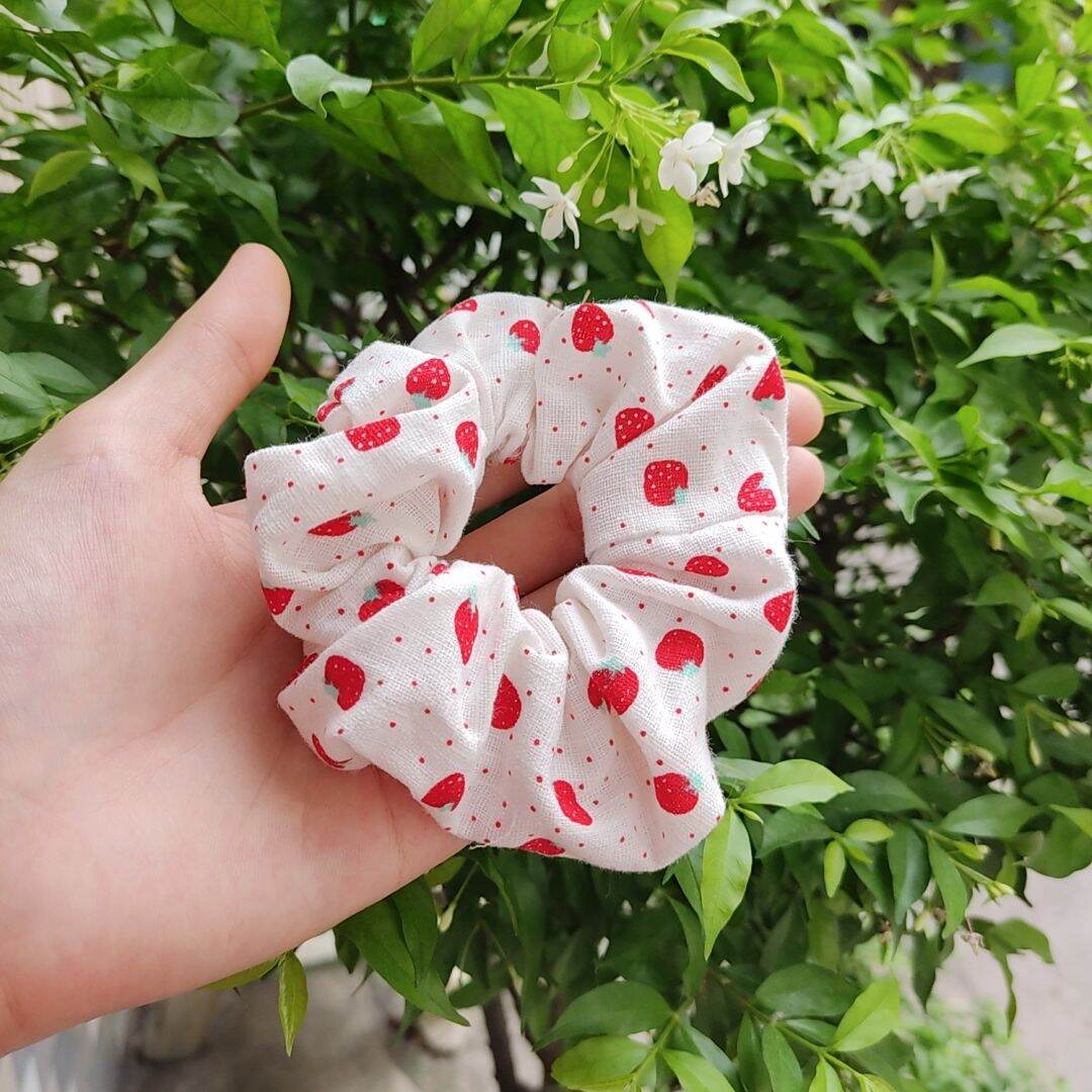 Cột tóc vải,buộc tóc vải hình trái cây,hình gấu