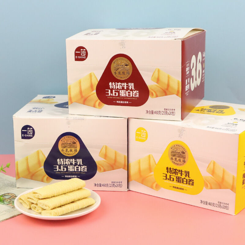 Bánh Tráng Tráng Trứng Đặc Biệt Đặc Sữa Đặc 3,6% Của Yisha 460g Tráng Miệng Chiều Chiều Bánh Quy Nướ