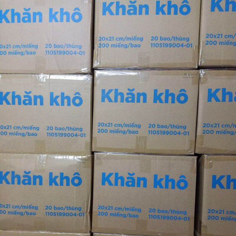 KHĂN CÂY LAU MẶT SPA loại 1 (200 tờ/cây)