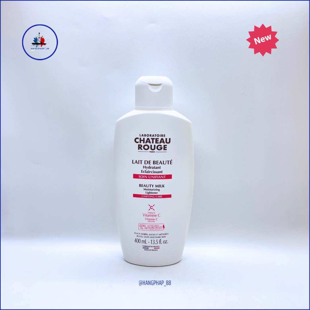 [HCM]Sữa dưỡng ẩm và kích trắng da an toàn hàng Pháp CHATEAU ROUGE PARIS 400ml Mẫu mới