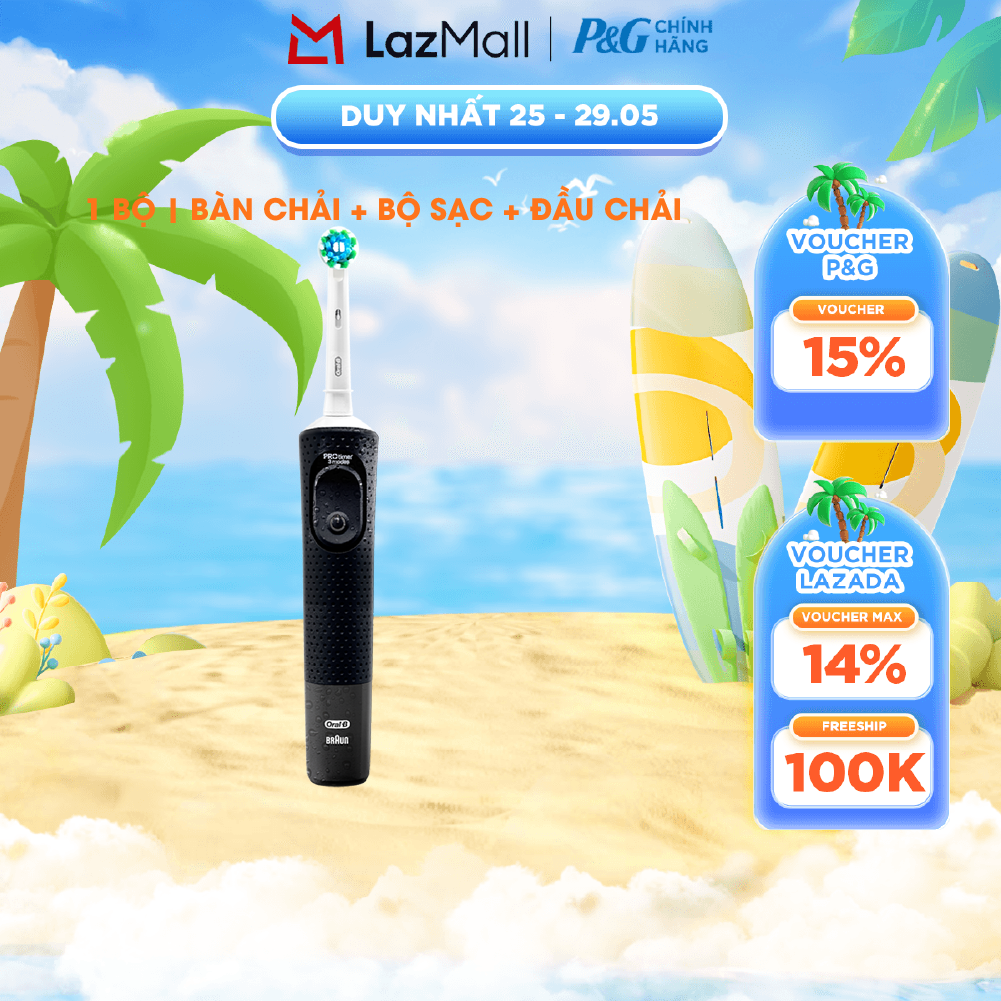 Bộ bàn chải điện Oral-B Vitality Pro Black