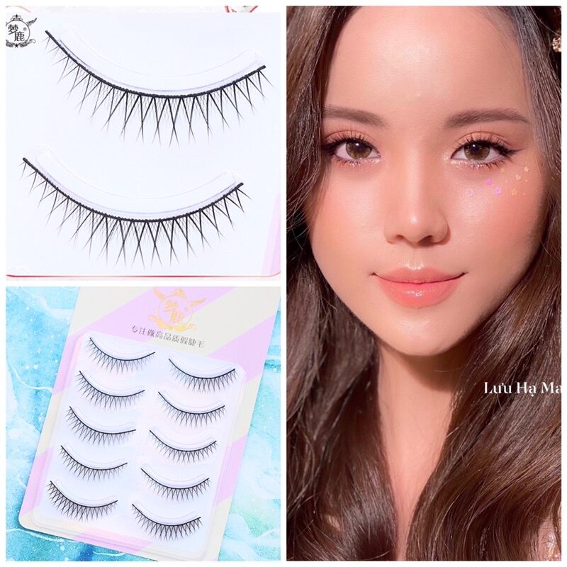 Lông mi giả gân trong tự nhiên, viền gân mỏng