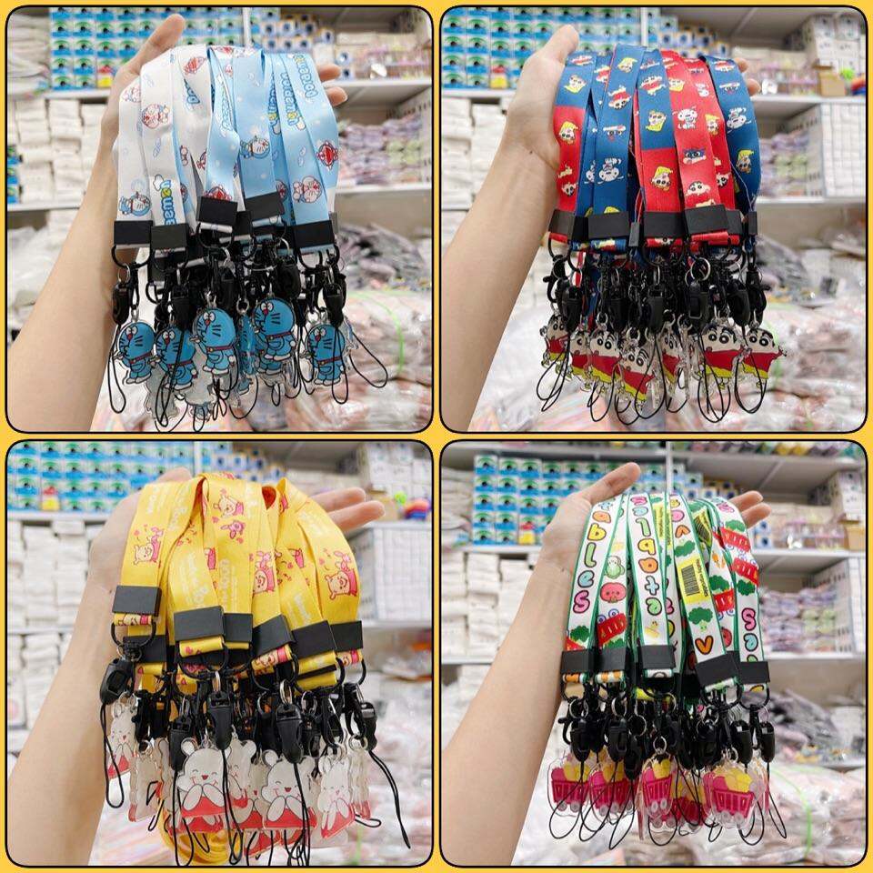 Dây đeo thẻ dây đeo bảng tên dây đeo điện thoại nhiều hình dễ thương